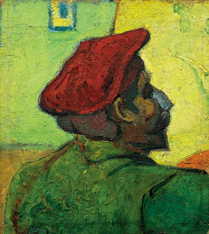  文森特·威廉·梵高  Vincent Willen Van Gogh —— 戴红帽的男人 保罗高更